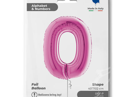 Riesenzahl Folienballon 40"/102cm | Pink #0