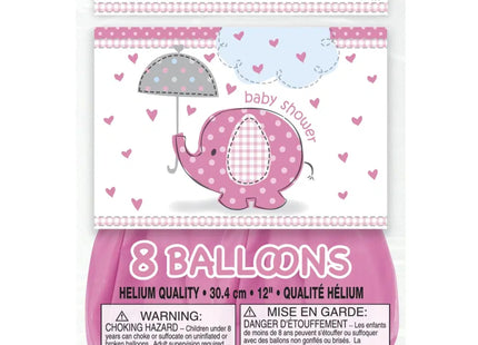 Latexballon Ø30cm Elephant pink 30cmØ 8Stück