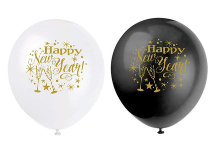 Latexballon Ø30cm Happy New Year ca. 30cmØ/8 St.
