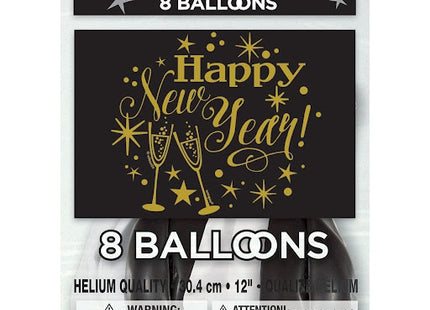 Latexballon Ø30cm Happy New Year ca. 30cmØ/8 St.