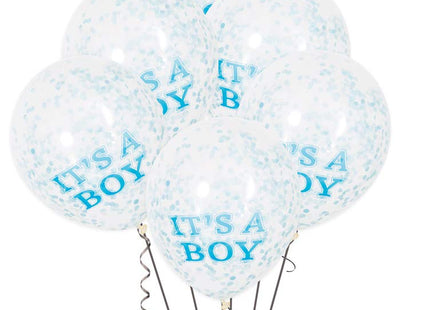 Latexballon Ø30cm Konfetti ca.30cmØ/6St. It's a Boy  Blau