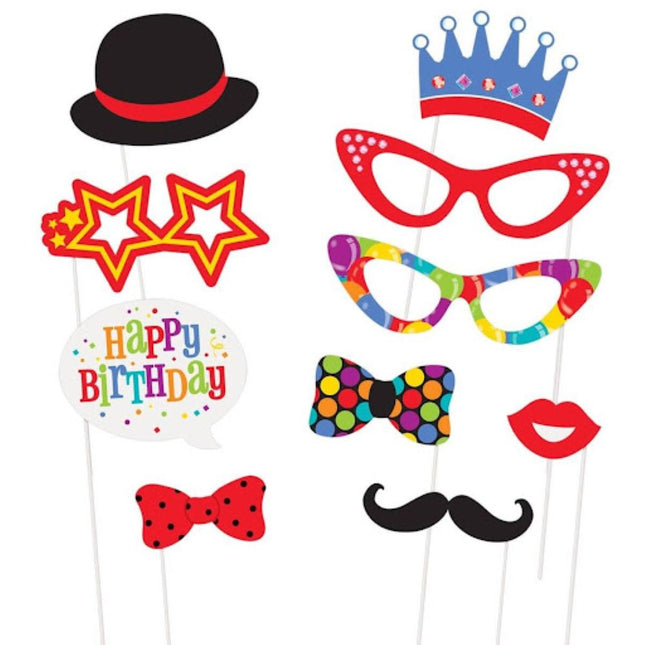 Foto-Props Geburtstag 10-tlg.