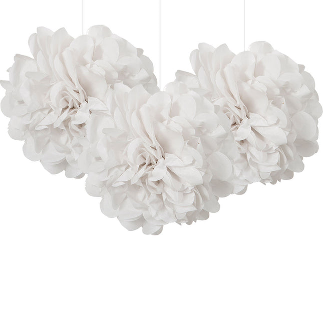 Wabenball Fluffy 23cm/3St. Weiss