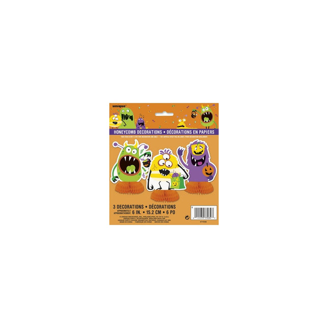 Tischaufsteller Silly Halloween Monsters 3Stk.