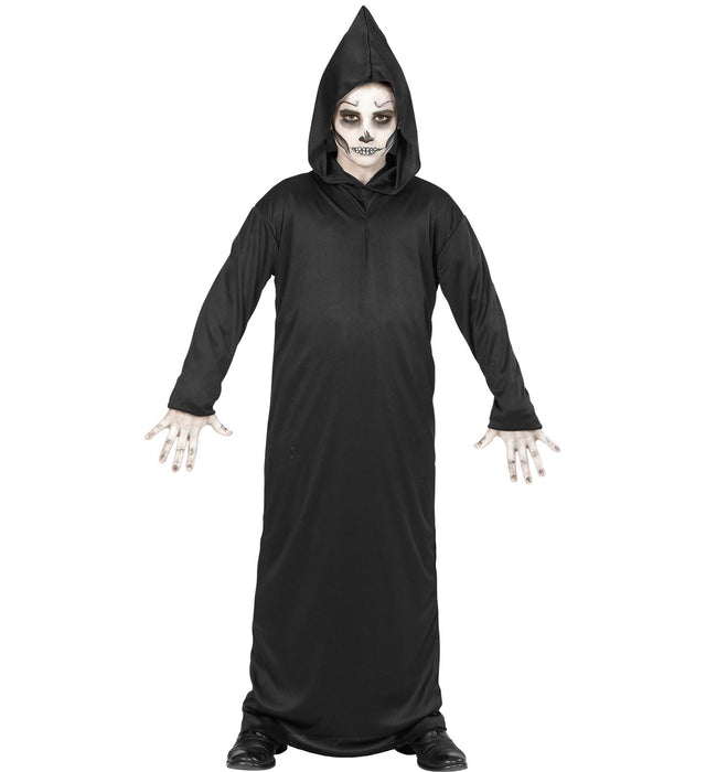 Halloween "Sensenmann" Kinderkostüm Robe mit Kapuze | Schwarz