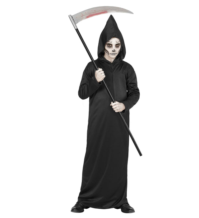 Halloween "Sensenmann" Kinderkostüm Robe mit Kapuze | Schwarz