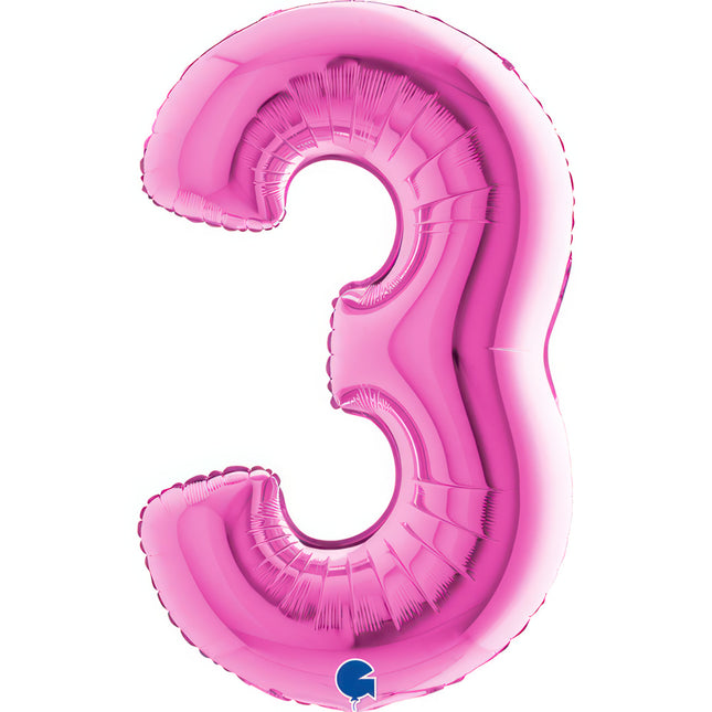 Riesenzahl Folienballon 40"/102cm | Pink #3