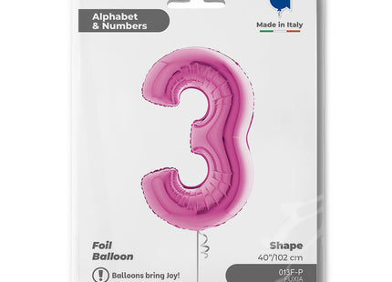 Riesenzahl Folienballon 40"/102cm | Pink #3