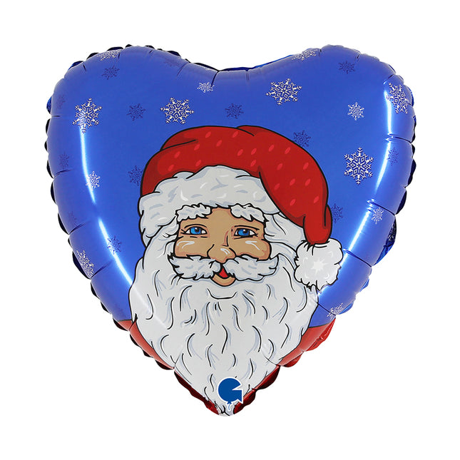 Folienballon lose - Weihnachtsmann blau 18" (Non-Metallic) - HF18