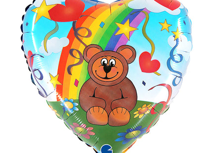 18" Folienballon Lose - Regenbogen-Bär 20
