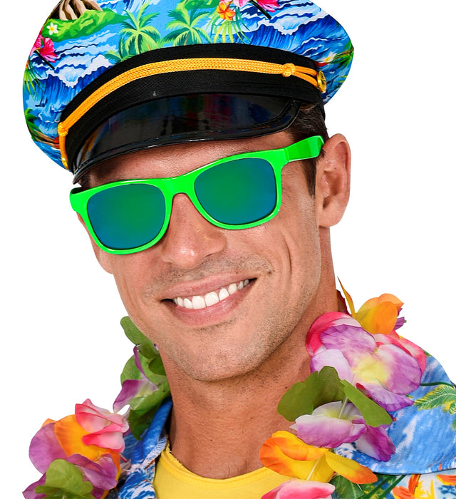 80er Jahre Brille mit Revo Gläsern | Neon Pink