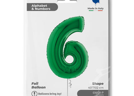 Riesenzahl Folienballon 40"/102cm | Grün #6