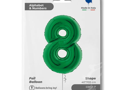 Riesenzahl Folienballon 40"/102cm | Grün #8