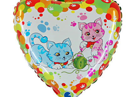 Folienballon Lose - Katzen Herzen 46 cm