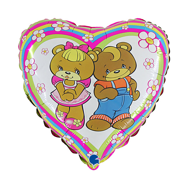 Folienballon Lose - Bären Paar 20 (N) 46 cm