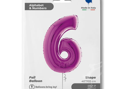 Riesenzahl Folienballon 40"/102cm | Lila #6