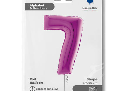 Riesenzahl Folienballon 40"/102cm | Lila #7