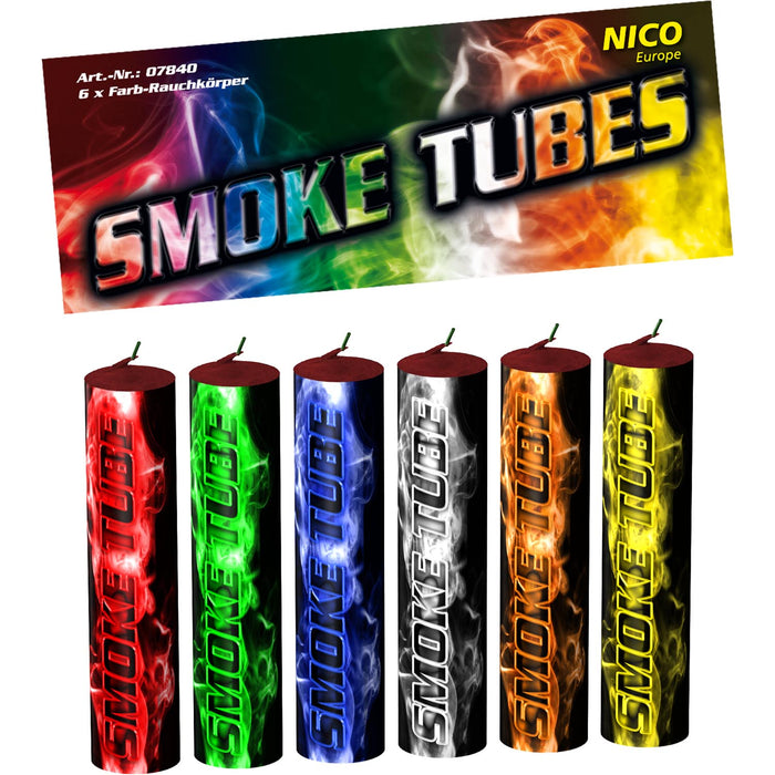 JFF Rauchbomben "Smoke Tubes" | 6Stk. Bunt N93