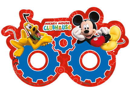 Maske Pappe Mickey Mouse | 6 Stück
