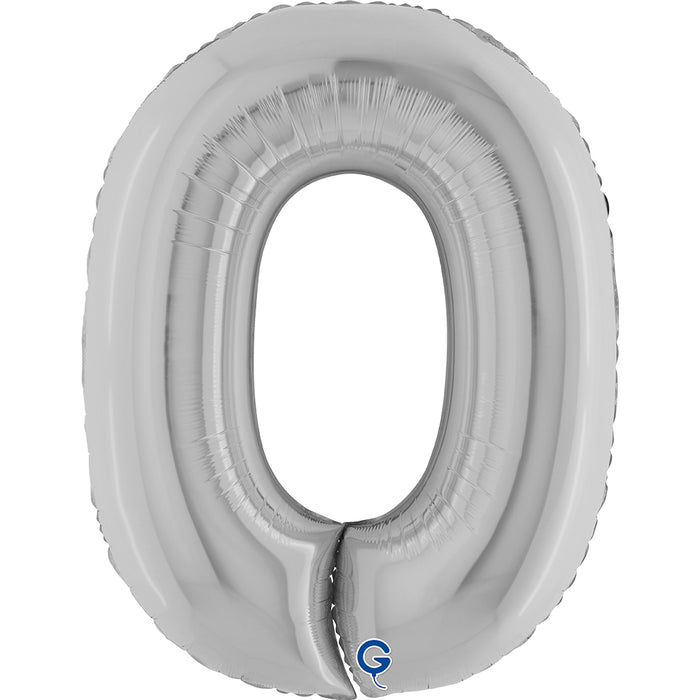 Riesenzahl Folienballon 40"/102cm | Silber