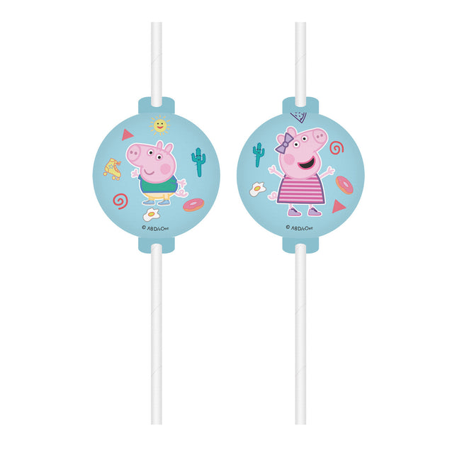 Trinkhalme Peppa Pig | 4 Stück FSC