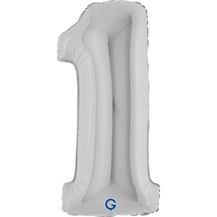 Riesenzahl Folienballon 40"/102cm | Silber