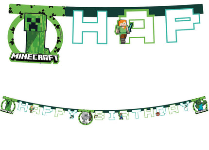 Banner Happy Birthday Minecraft | FSC