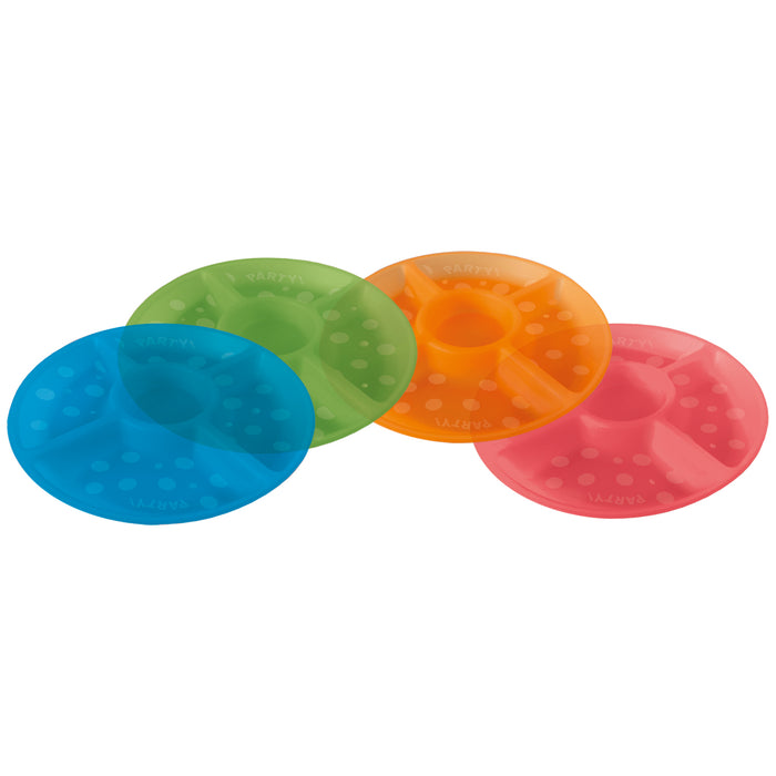 Mehrweg Platte m. 4 Fächern 29,5 cm | 1 Stück Multicolor sort.