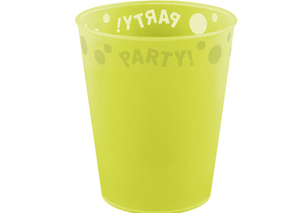 Mehrweg Becher 250 ml | 1 Stück Gelb fluoreszierend