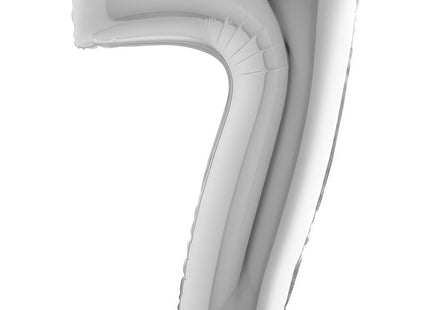Riesenzahl Folienballon 40"/102cm | Silber #7