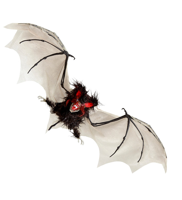 Hängefigur "Haarige Fledermaus" mit blinkenden Augen 89 cm Dekoration