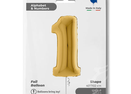 Riesenzahl Folienballon 40"/102cm | Gold #1