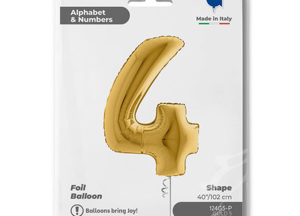 Riesenzahl Folienballon 40"/102cm | Gold #4