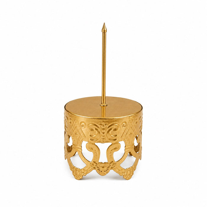 Weihnachtsdekoration Adventskranz Kerzenhalter Verzierung 7,5 x 15 cm | Gold