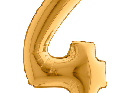 ABC Mini Zahlen Folienballon 14"/36cm | Gold #4