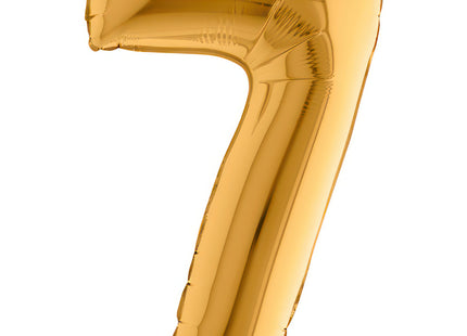 ABC Mini Zahlen Folienballon 14"/36cm | Gold #7