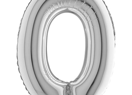 ABC Mini Zahlen Folienballon 14"/36cm | Silber #0
