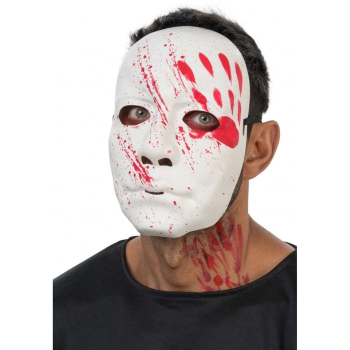 Halloween Maske "mit Blutflecken" | Weiß
