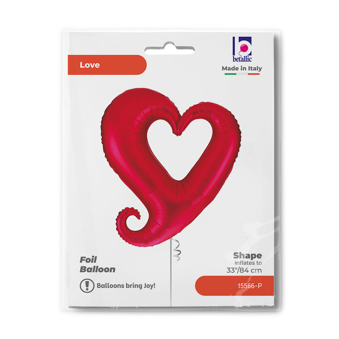 Shape Folienballon "Chain of Hearts" | 93 cm