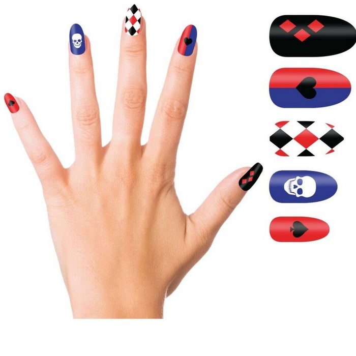 Künstliche Nägel 12 Stück | "Crazy Harlekin"