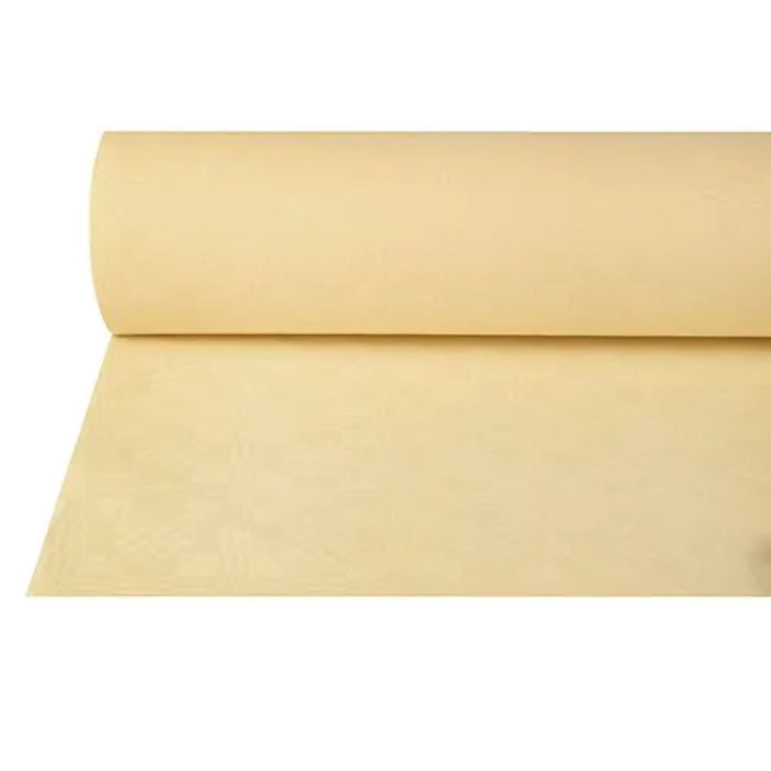 Tischdecke Papier Damastprägung 50x1m| Creme