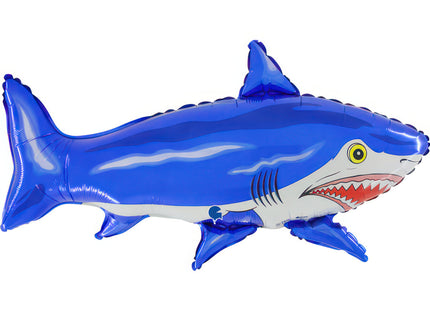 Shape Folienballon Lose - Hai Blau (Non-Metallic) - 46 cm