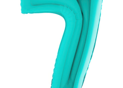 Riesenzahl Folienballon 40"/102cm | Tiffany-Türkis #7