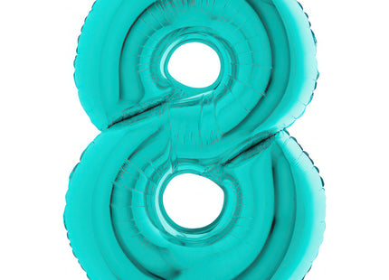 Riesenzahl Folienballon 40"/102cm | Tiffany-Türkis #8