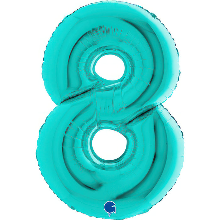 Riesenzahl Folienballon 40"/102cm | Tiffany-Türkis #9