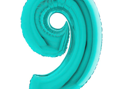 Riesenzahl Folienballon 40"/102cm | Tiffany-Türkis #9