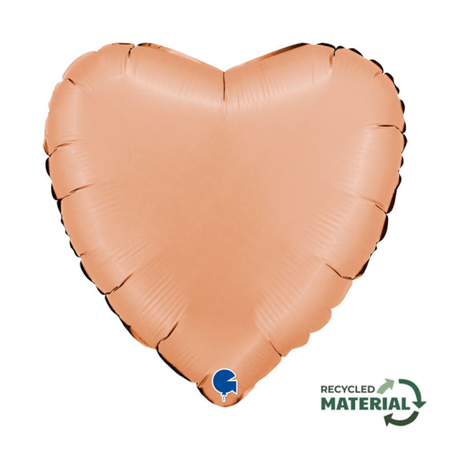 ABC18 Uni Herz 46 cm ø | Satin Peach