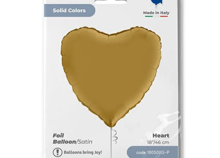 ABC18 Uni Herz 46 cm Gold Satin