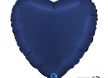ABC18 Uni Herz 45 cm ø | Satin Blue Navy