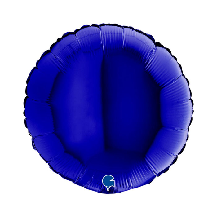 ABC18 Folienballon Uni | Ø 46 cm Royalblau